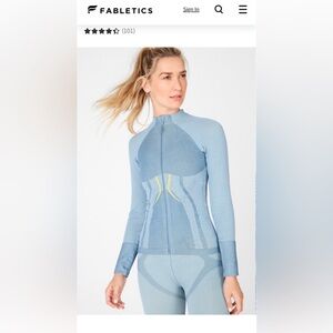 Fabletics Cassidy Seamless Jacket Blue yellow S/M